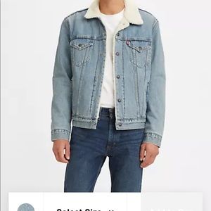 Levis Sherpa Trucker Jean Jacket -  Mens